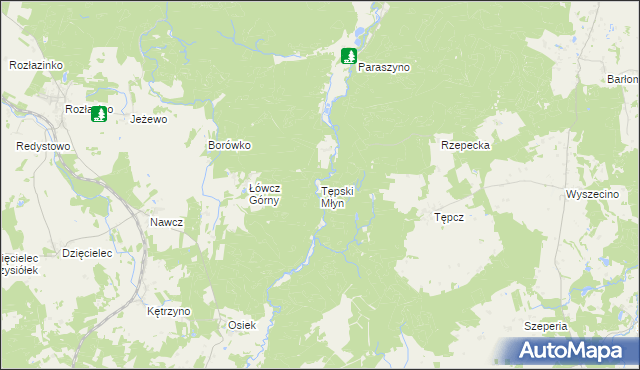 mapa Tępski Młyn, Tępski Młyn na mapie Targeo