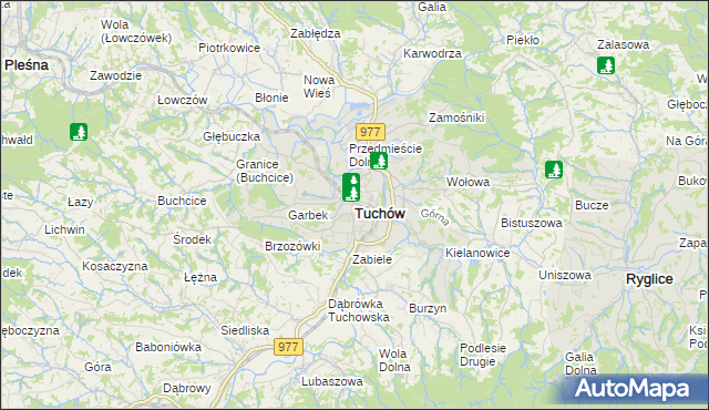 mapa Tuchów, Tuchów na mapie Targeo