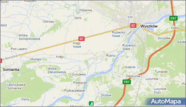 mapa Tulewo, Tulewo na mapie Targeo