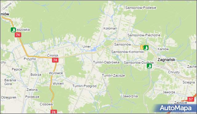 mapa Tumlin-Osowa, Tumlin-Osowa na mapie Targeo