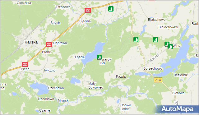 mapa Twardy Dół, Twardy Dół na mapie Targeo