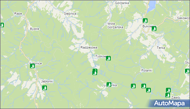 mapa Tyskowa, Tyskowa na mapie Targeo