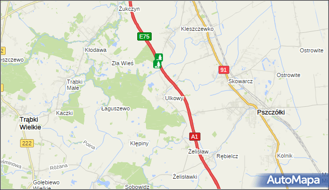 mapa Ulkowy, Ulkowy na mapie Targeo