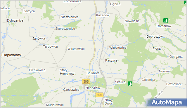 mapa Wadochowice, Wadochowice na mapie Targeo