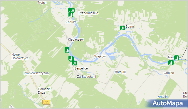 mapa Wajków, Wajków na mapie Targeo