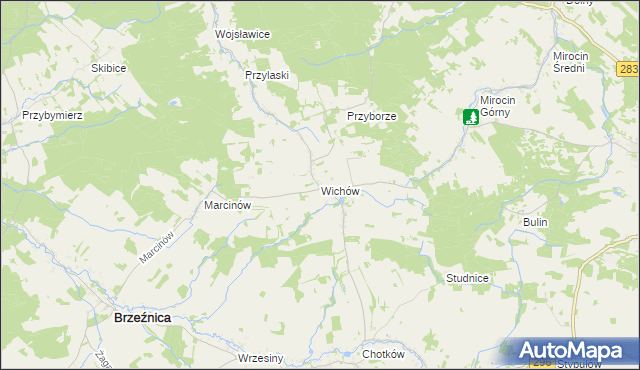 mapa Wichów, Wichów na mapie Targeo