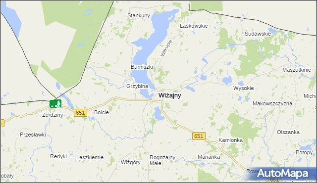 mapa Wiżajny, Wiżajny na mapie Targeo