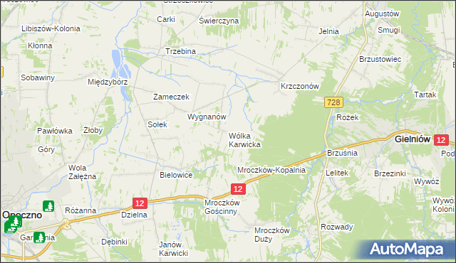 mapa Wólka Karwicka, Wólka Karwicka na mapie Targeo