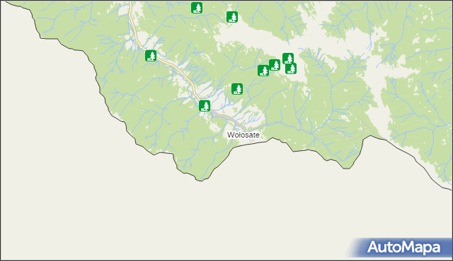 mapa Wołosate, Wołosate na mapie Targeo