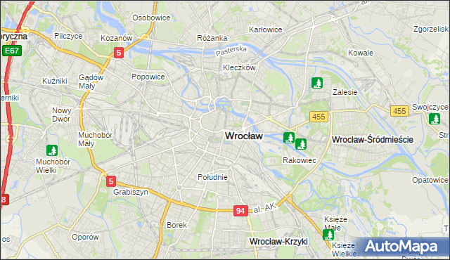 mapa Wrocławia, Wrocław na mapie Targeo