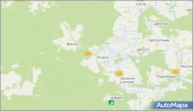 mapa Wysoka gmina Przemków, Wysoka gmina Przemków na mapie Targeo