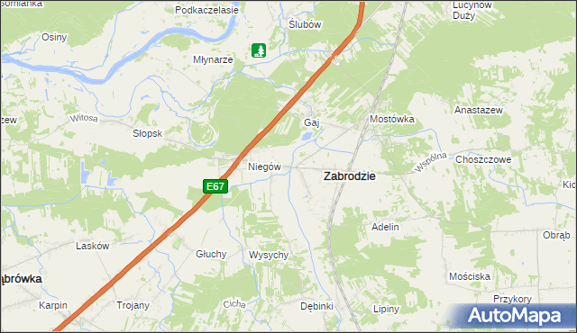 mapa Zazdrość gmina Zabrodzie, Zazdrość gmina Zabrodzie na mapie Targeo