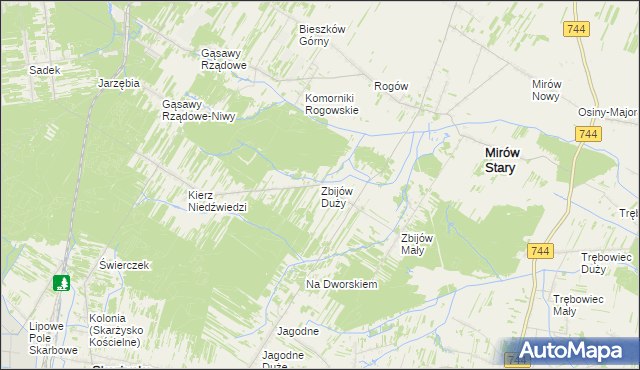 mapa Zbijów Duży, Zbijów Duży na mapie Targeo