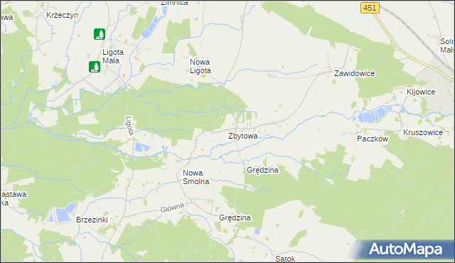 mapa Zbytowa, Zbytowa na mapie Targeo