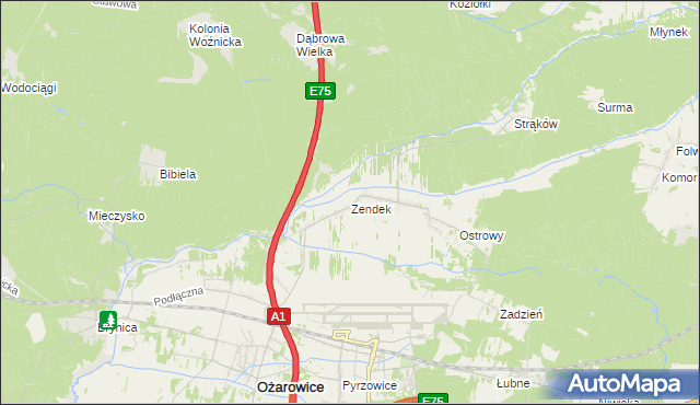 mapa Zendek, Zendek na mapie Targeo
