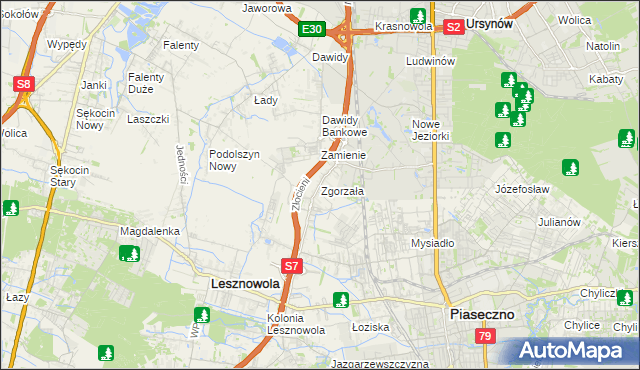 mapa Zgorzała, Zgorzała na mapie Targeo