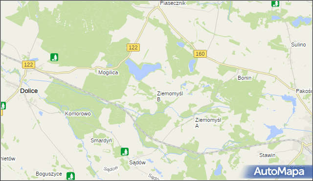 mapa Ziemomyśl B, Ziemomyśl B na mapie Targeo