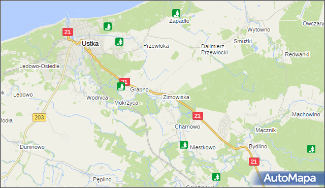 mapa Zimowiska, Zimowiska na mapie Targeo