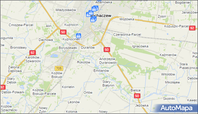 mapa Andrzejów Duranowski, Andrzejów Duranowski na mapie Targeo