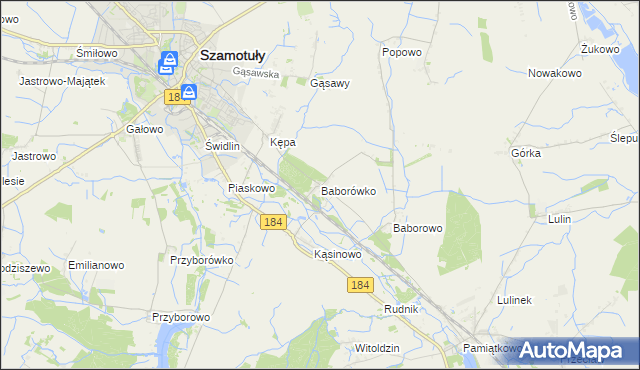 mapa Baborówko, Baborówko na mapie Targeo