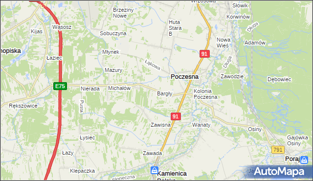 mapa Bargły, Bargły na mapie Targeo