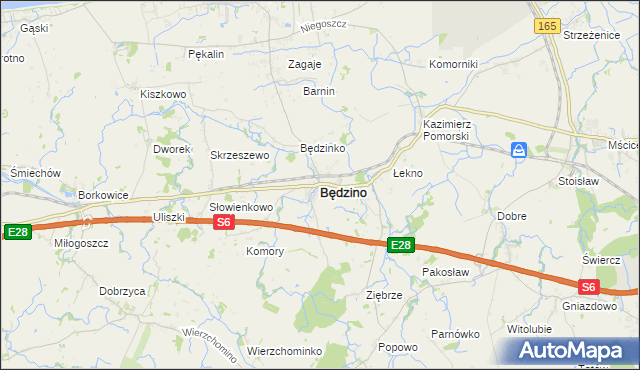 mapa Będzino, Będzino na mapie Targeo