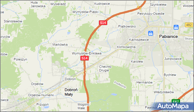 mapa Chechło Pierwsze, Chechło Pierwsze na mapie Targeo