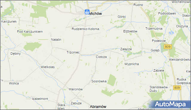 mapa Ciotcza, Ciotcza na mapie Targeo