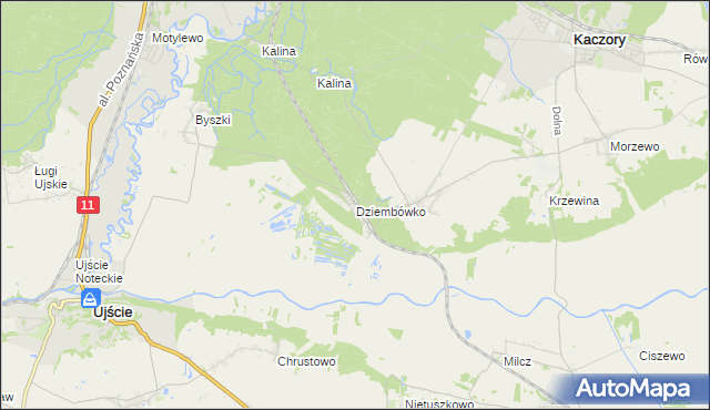 mapa Dziembówko, Dziembówko na mapie Targeo