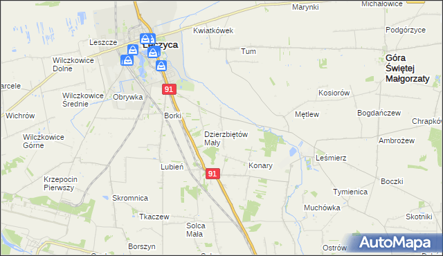 mapa Dzierzbiętów Duży, Dzierzbiętów Duży na mapie Targeo