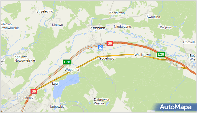 mapa Godętowo, Godętowo na mapie Targeo