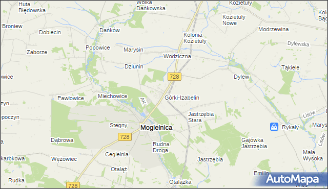 mapa Górki-Izabelin, Górki-Izabelin na mapie Targeo