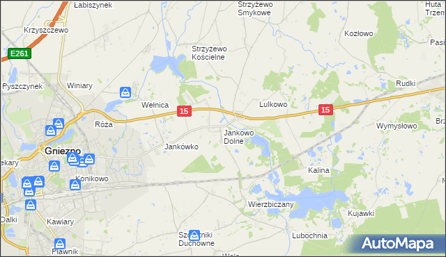 mapa Jankowo Dolne, Jankowo Dolne na mapie Targeo