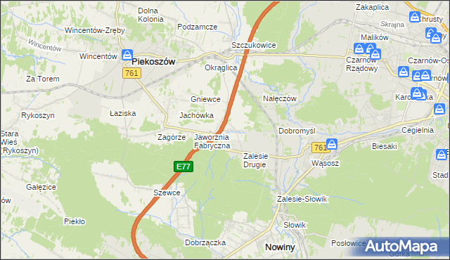 mapa Janów gmina Piekoszów, Janów gmina Piekoszów na mapie Targeo