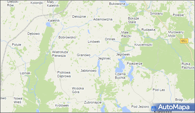 mapa Jegliniec gmina Krasnopol, Jegliniec gmina Krasnopol na mapie Targeo