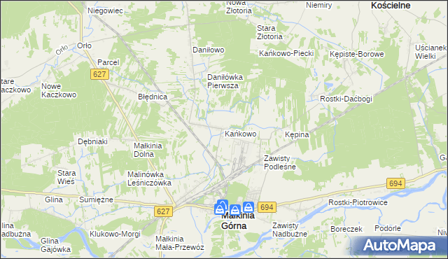 mapa Kańkowo, Kańkowo na mapie Targeo