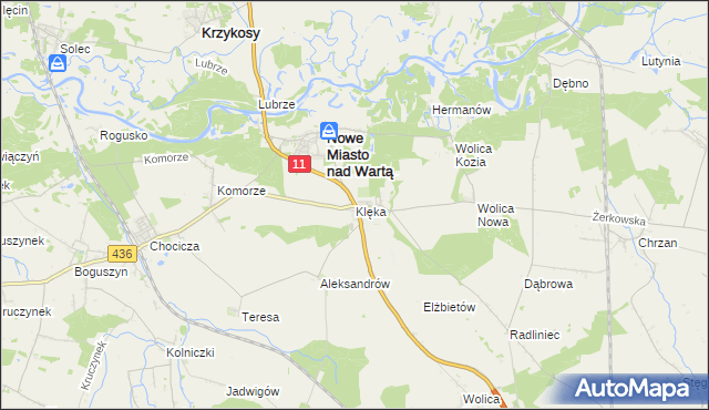 mapa Klęka, Klęka na mapie Targeo