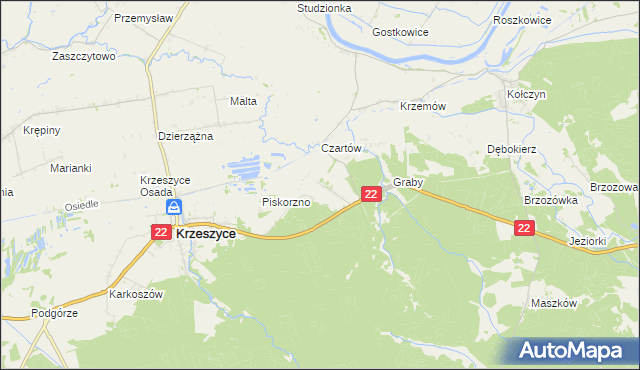 mapa Krasnołęg, Krasnołęg na mapie Targeo