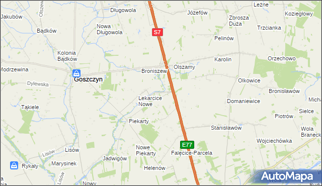 mapa Lekarcice Stare, Lekarcice Stare na mapie Targeo