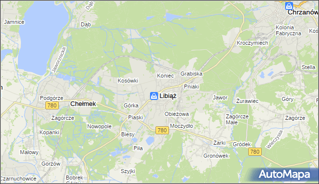 mapa Libiąż, Libiąż na mapie Targeo