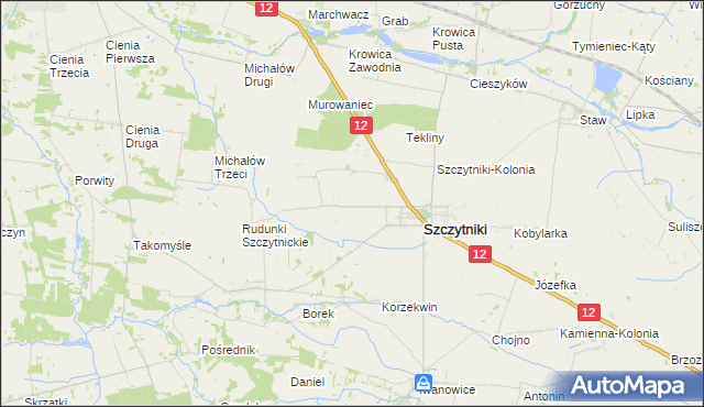 mapa Marcjanów gmina Szczytniki, Marcjanów gmina Szczytniki na mapie Targeo