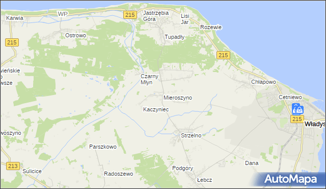 mapa Mieroszyno, Mieroszyno na mapie Targeo