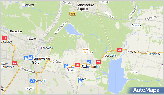mapa Nowe Chechło, Nowe Chechło na mapie Targeo