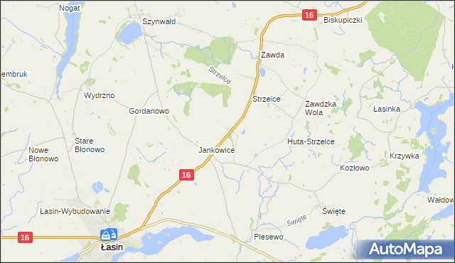 mapa Nowe Jankowice gmina Łasin, Nowe Jankowice gmina Łasin na mapie Targeo