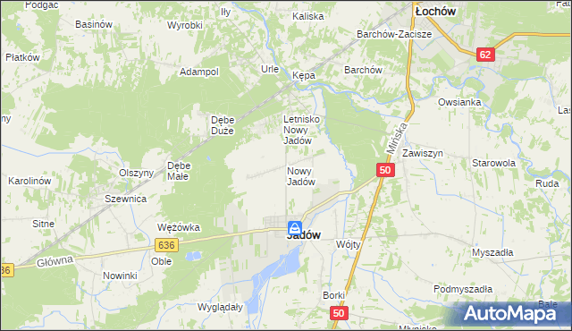 mapa Nowy Jadów, Nowy Jadów na mapie Targeo