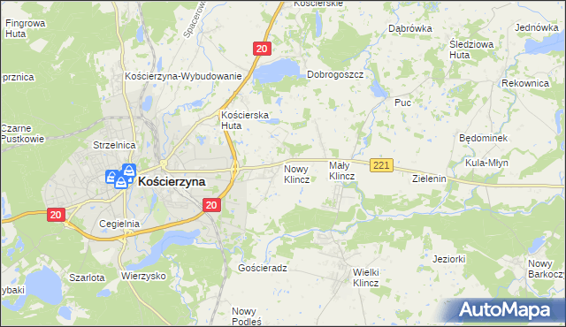 mapa Nowy Klincz, Nowy Klincz na mapie Targeo