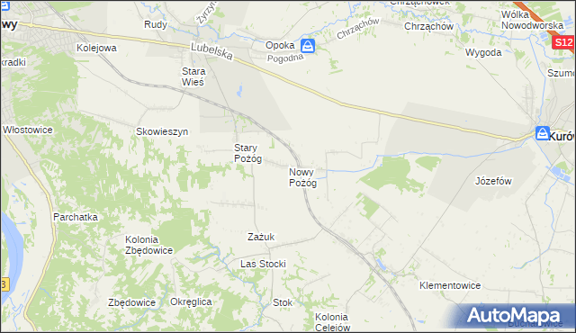 mapa Nowy Pożóg, Nowy Pożóg na mapie Targeo