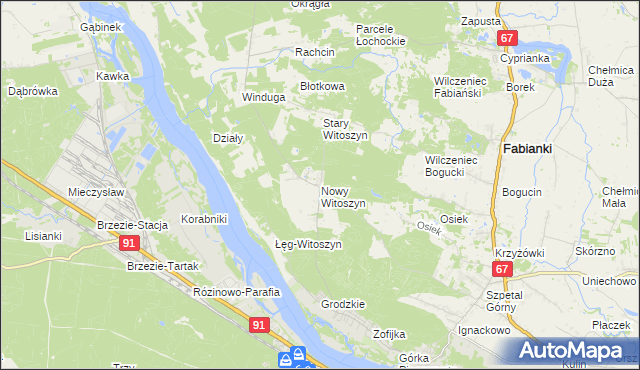 mapa Nowy Witoszyn, Nowy Witoszyn na mapie Targeo