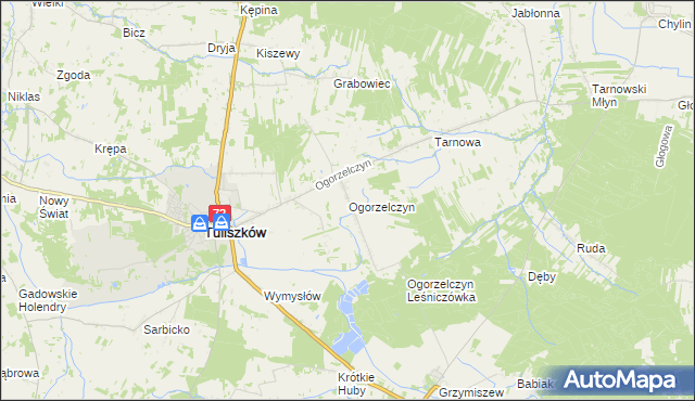 mapa Ogorzelczyn, Ogorzelczyn na mapie Targeo