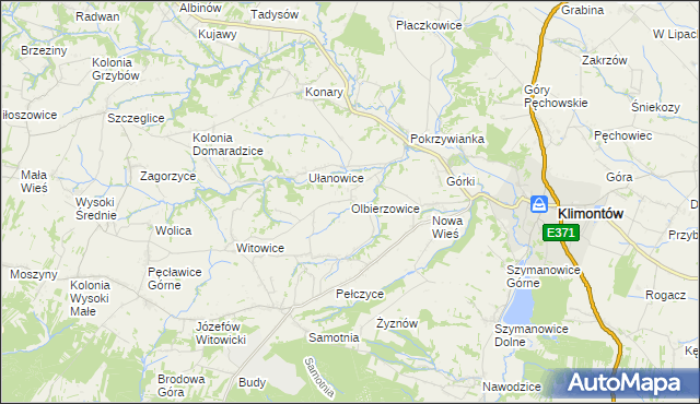 mapa Olbierzowice, Olbierzowice na mapie Targeo